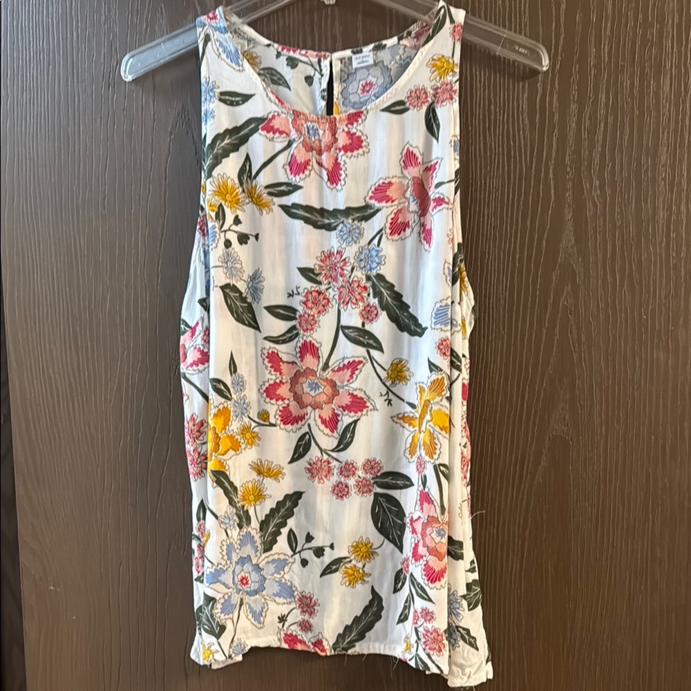 Old Navy Pink and Yellow Sleeveless Tank Top